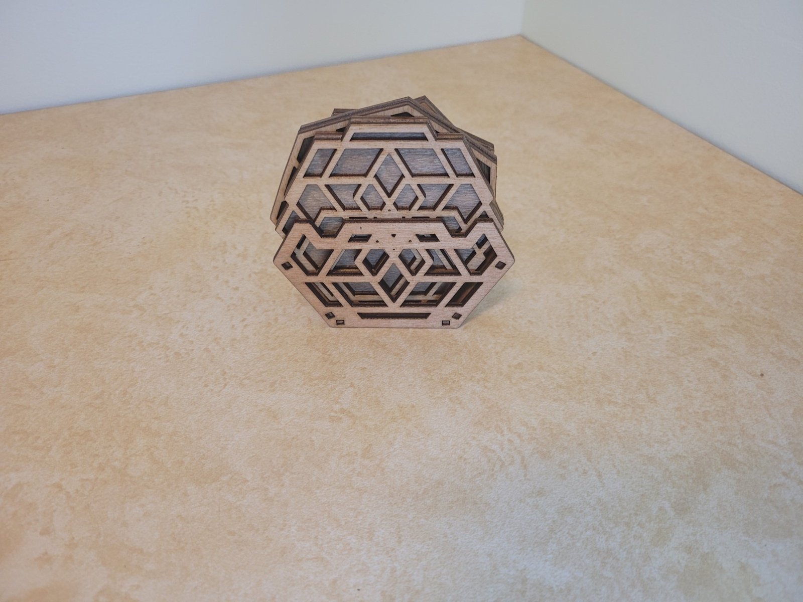 Wooden Geometric Mandala Coffee Coasters with Holder design 2 – Set of 4 with holder – Stylish Laser Cut Coasters for Home & Office - Image 2