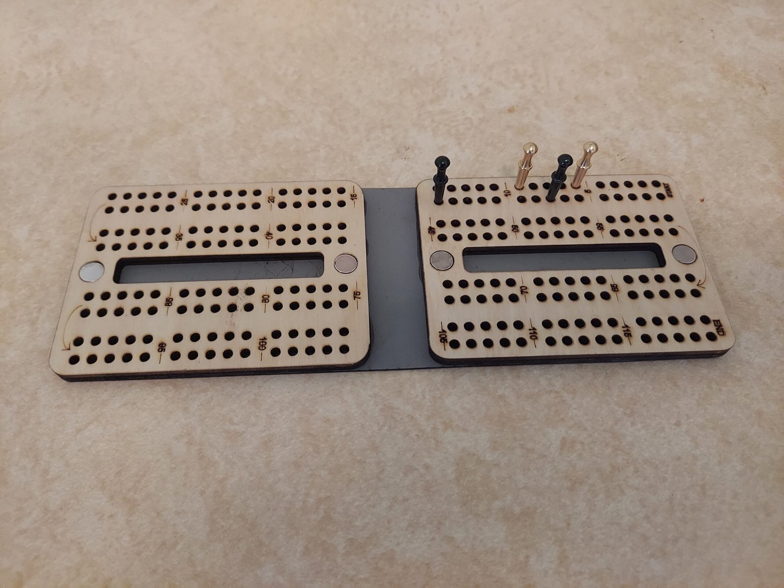 Travel Cribbage Board, Laser Cut Folding Game with Leatherette Cover & 15 Design Choices, Portable Peg Board for Camping, RV, and Game Night - Image 2