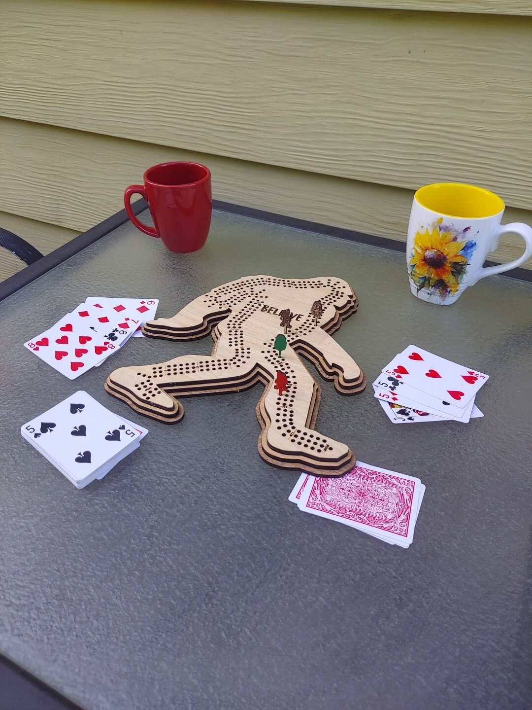 Big foot cribbage board, unique bigfoot game for all the sasquatch believers. Perfect cryptid gift for card game and outdoors enthusiasts - Image 6