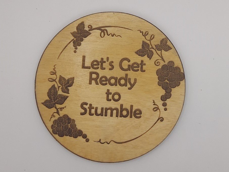 Wine Enthusiast Wooden Coasters set 3 Laser Engraved with Coaster Holder, Humorous Sayings, Great for Housewarming Gifts and Wine Lovers - Image 3