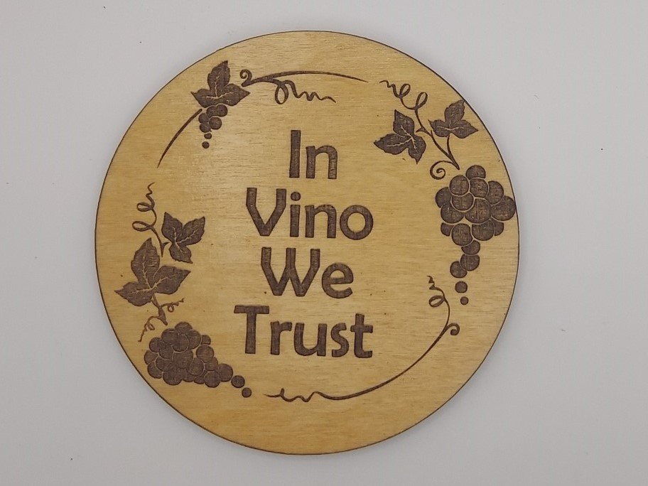 Wine Enthusiast Wooden Coasters set 3 Laser Engraved with Coaster Holder, Humorous Sayings, Great for Housewarming Gifts and Wine Lovers - Image 4
