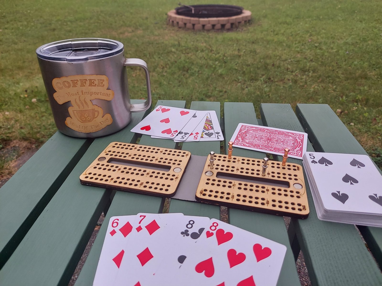 Travel Cribbage Board, Laser Cut Folding Game with Leatherette Cover & 15 Design Choices, Portable Peg Board for Camping, RV, and Game Night