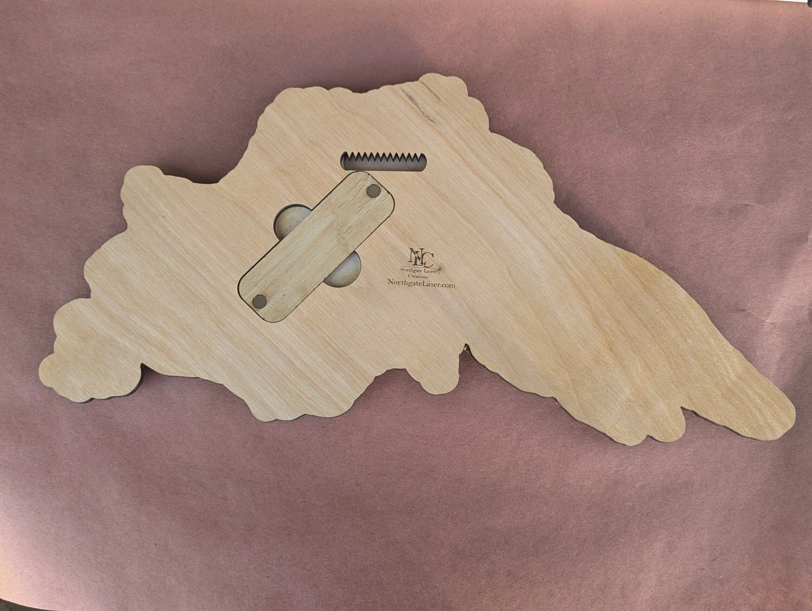 Lake Superior cribbage board, unique gift for great lakes lover or boating enthusiast. Custom themed pegs. Great for game night or wall art - Image 7