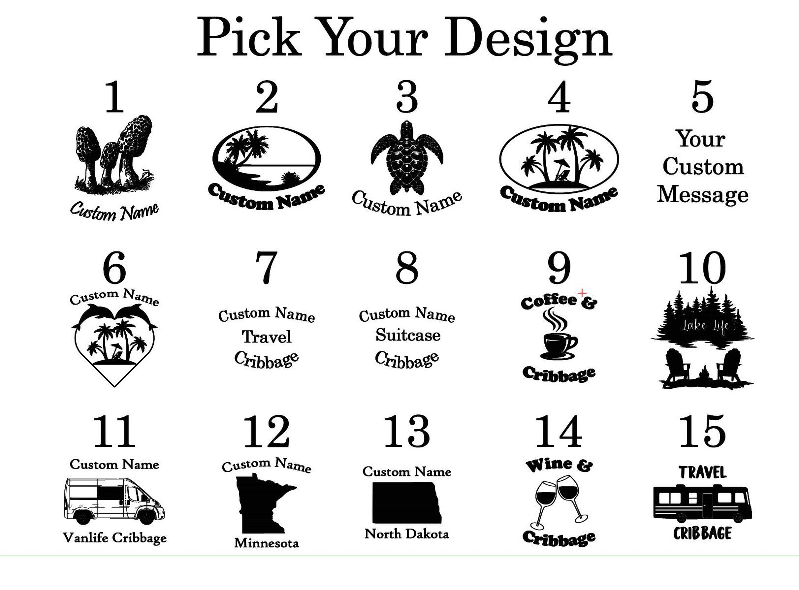 Custom travel cribbage board. Personalize this travel game for a unique gift for vanlife or camping card game lover for their belt bag. - Image 2