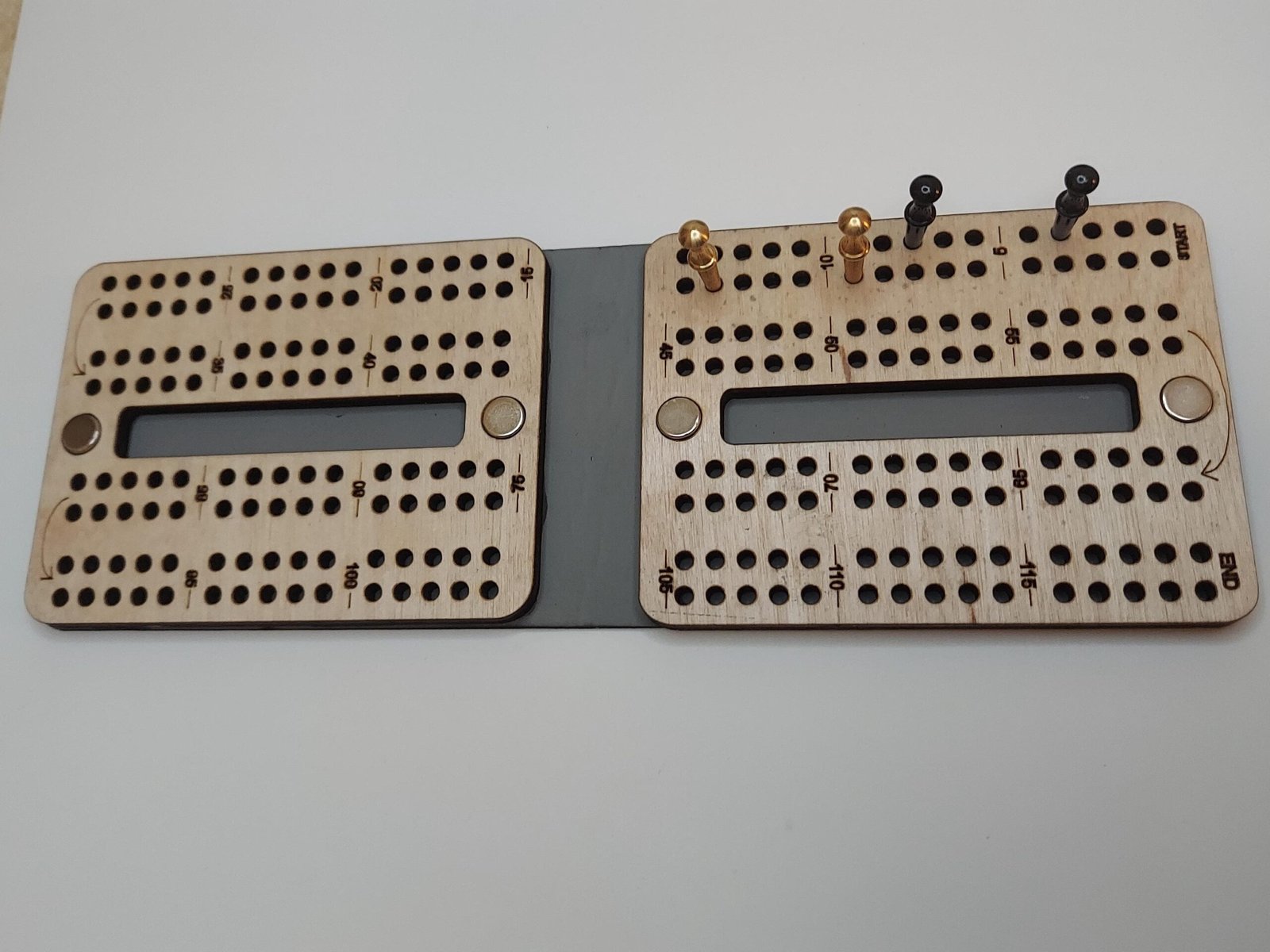 Custom travel cribbage board. Personalize this travel game for a unique gift for vanlife or camping card game lover for their belt bag. - Image 3