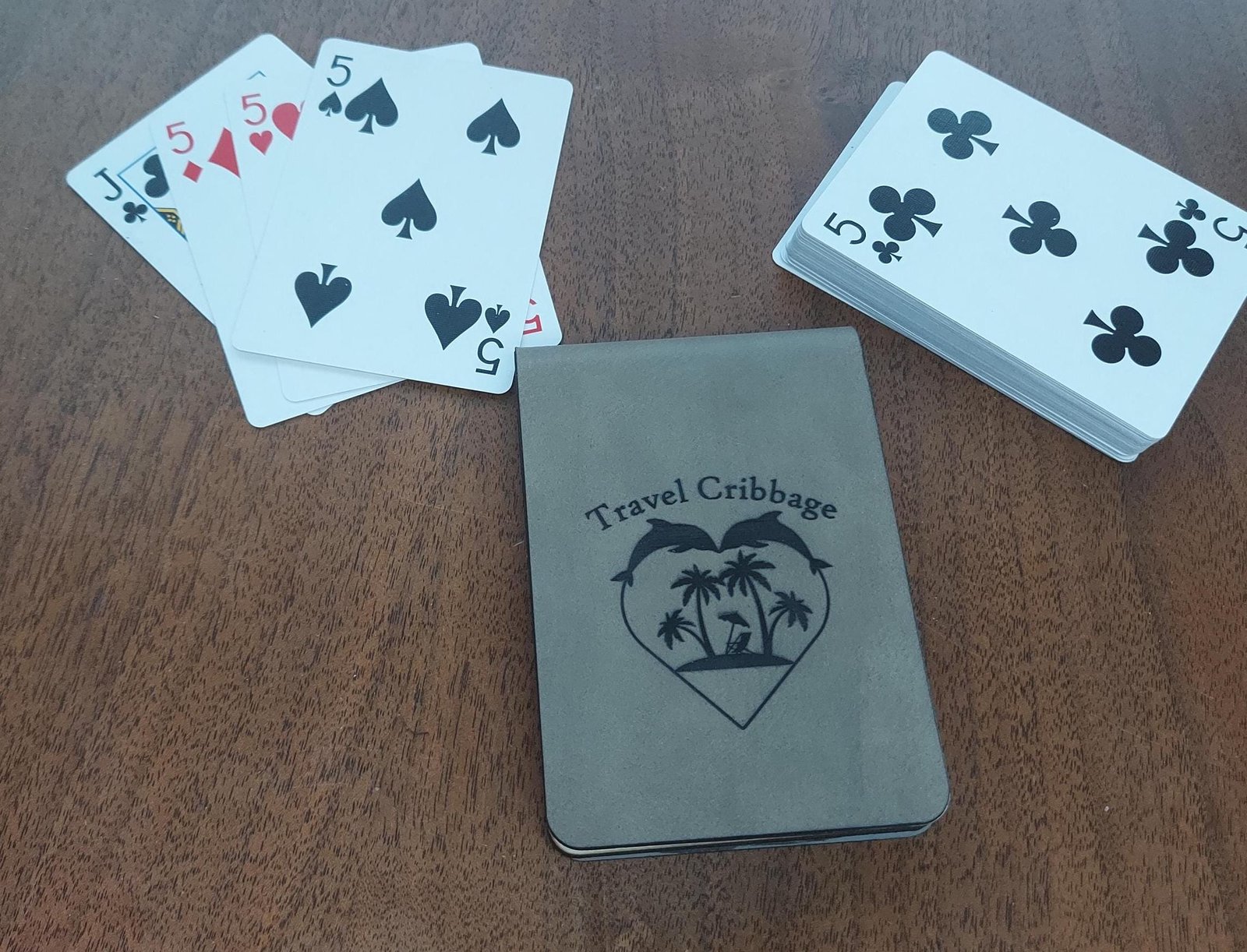 Custom travel cribbage board. Personalize this travel game for a unique gift for vanlife or camping card game lover for their belt bag. - Image 5