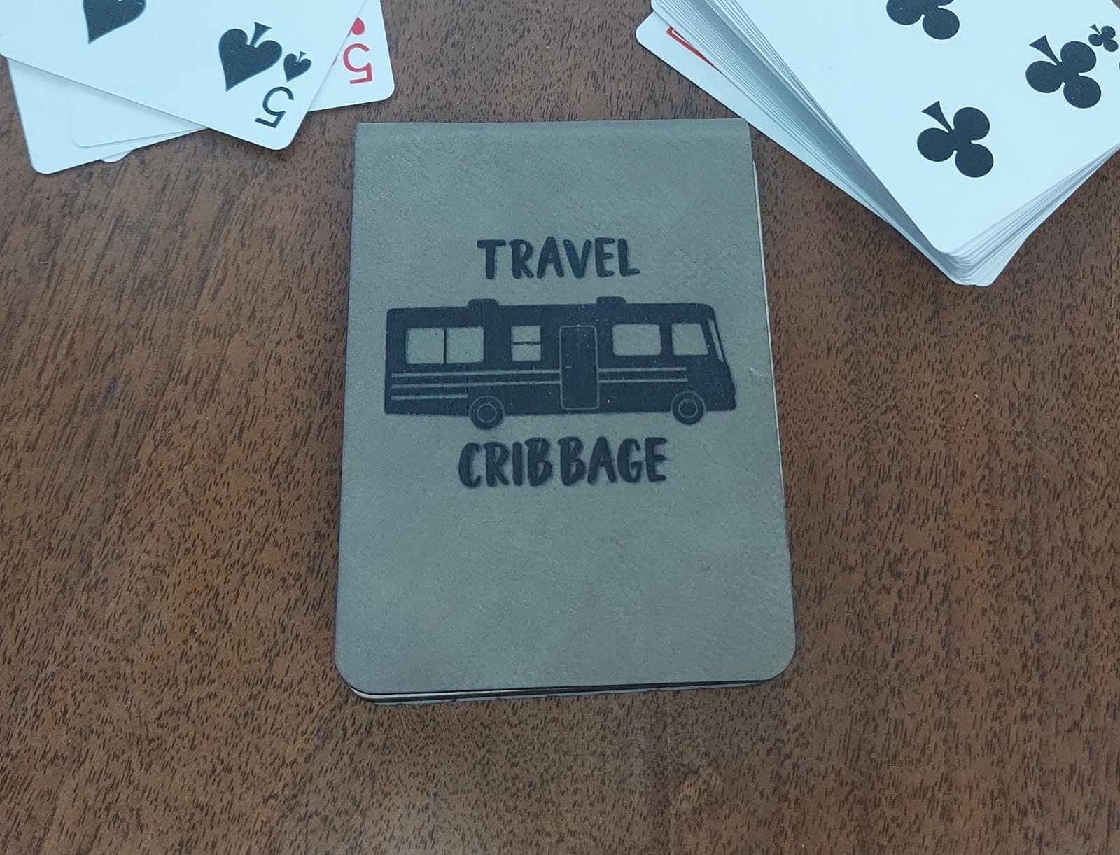 Custom travel cribbage board. Personalize this travel game for a unique gift for vanlife or camping card game lover for their belt bag. - Image 8