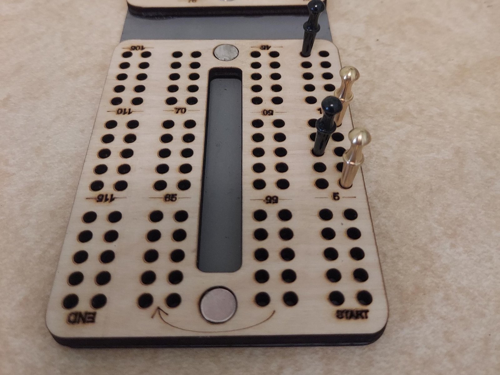 Custom travel cribbage board. Personalize this travel game for a unique gift for vanlife or camping card game lover for their belt bag. - Image 10