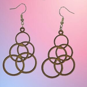 Geometric 4 Themed Earrings, State Pride. Great Jewelry gift for gift baskets, mother's day gifts. Laser Cut, stained