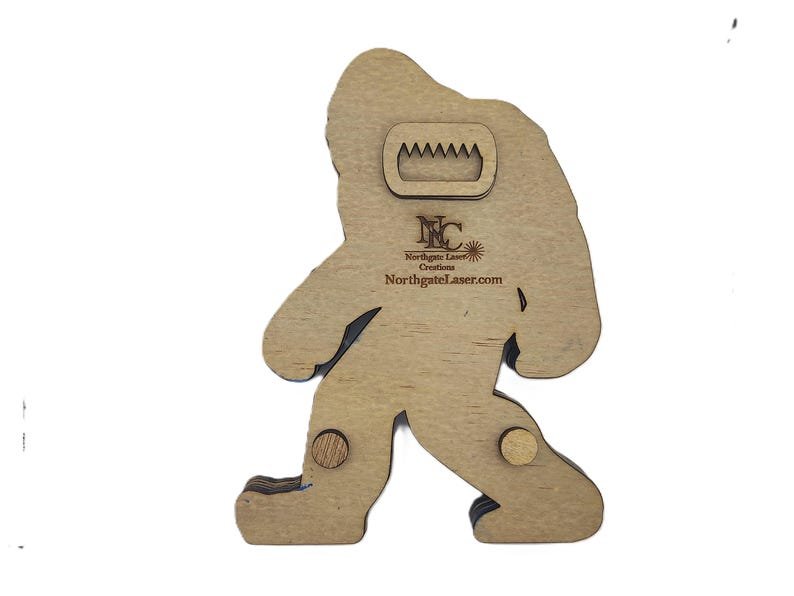 Layered Bigfoot Wall Art: Rustic Cabin Decor, Cryptid Gift - Image 3