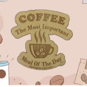 Coffee Lover Wood Stickers, Natural Decals, Real Wood Stickers for Laptops, Coffee Cups, Water Bottles,Journals, Art Projects, Etc.