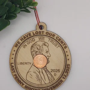 Last Penny Ornament / 2025 Coin Keepsake / USA Memorabilia Collectible